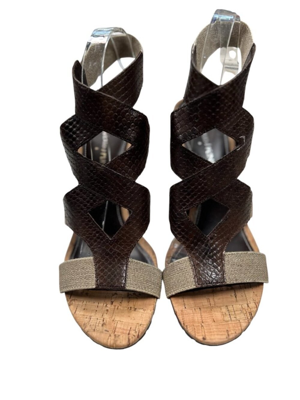 Donald Pliner Gwen Gladiator Leather Sandal Heel 8.5 Party Office Work